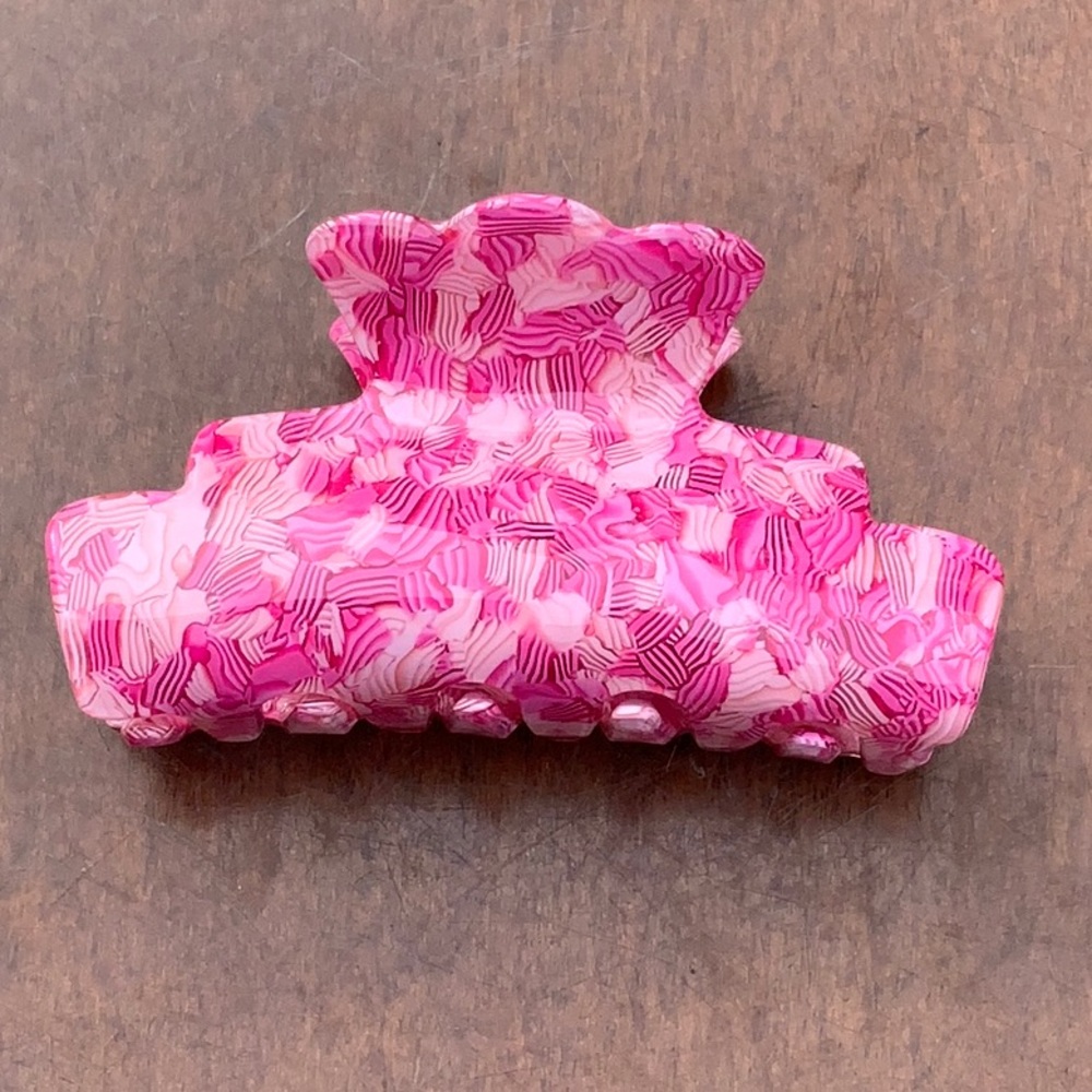 PINK ART DECO HAIR CLIP